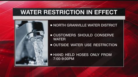 Water restriction ordered in Granville